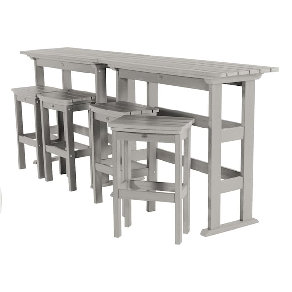 Highwood Usa Lehigh 6pc Bar Height Outdoor Patio Furniture Balcony Set AD-KITBALC201-HGR - main